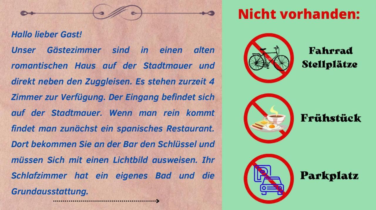 Hotelzimmer Im Alten Reihenhaus Auf Der Stadtmauer Bacharach Bagian luar foto